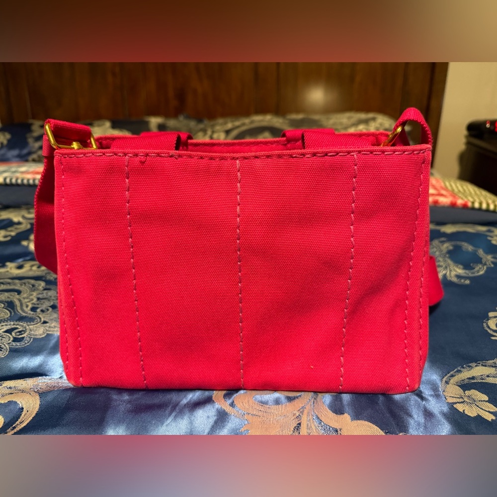 ❤️AUTH. PRADA Canapa PM Hand Bag Canvas 2way❤️ - Picture 3 of 12